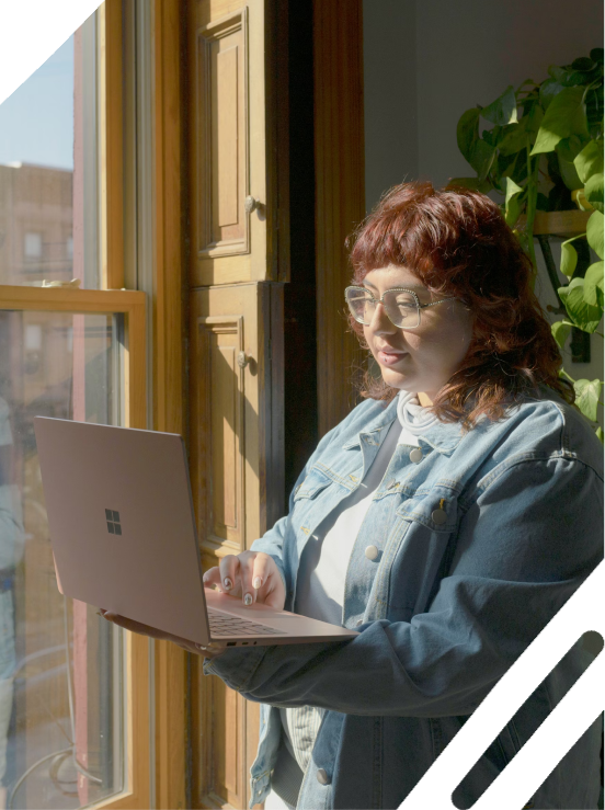 Woman with laptop